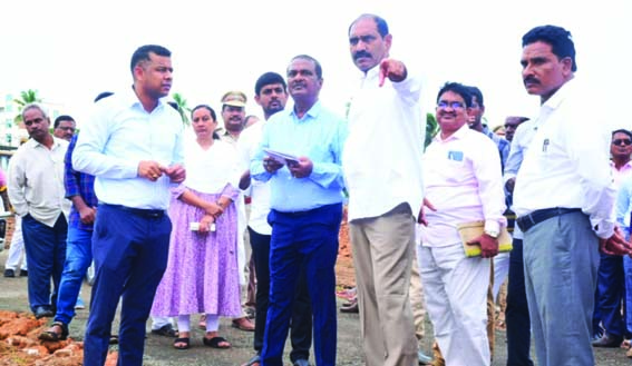     సిఎం పర్యటన ఏర్పాట్ల పరిశీలన