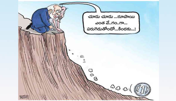 Rupee-continues-to-fall-under-Modi-regime