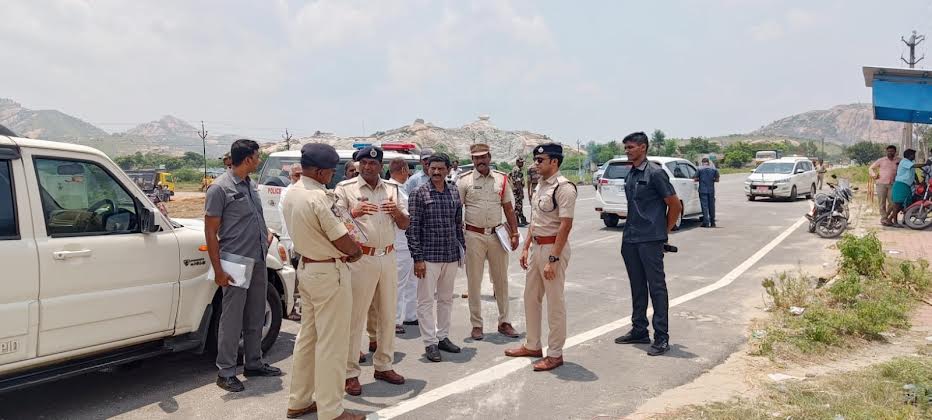 భద్రతా ఏర్పాట్లను పరిశీలించిన ఎస్పీ