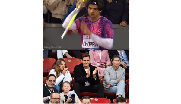 నీరజ్‌ త్రో.. ఫెదరర్‌ వీక్షణ