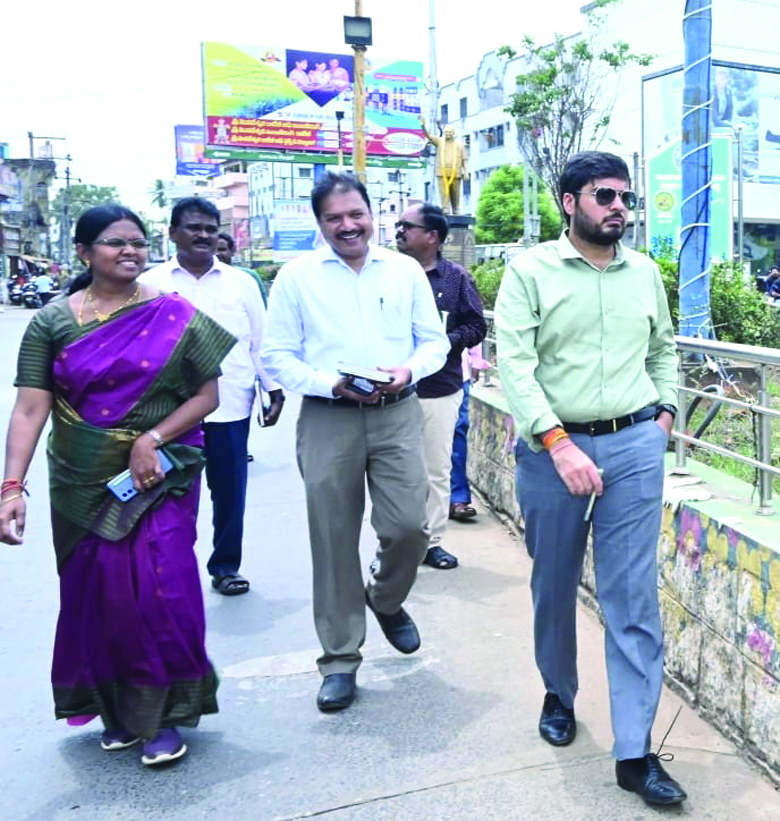 డివైడర్ల మధ్య పచ్చదనాన్ని పరిరక్షించాలి