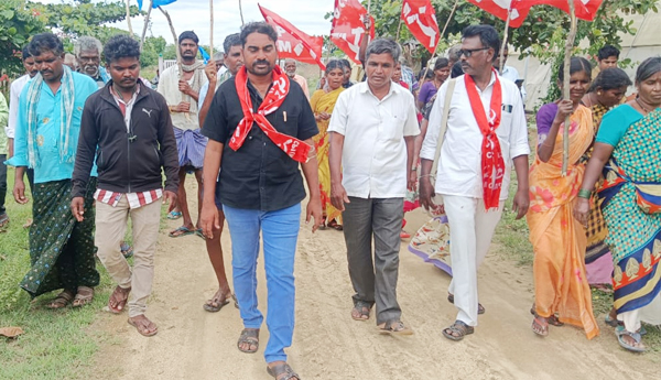 cpm-kvps-protest-on-forest-lands-in-lepakshi