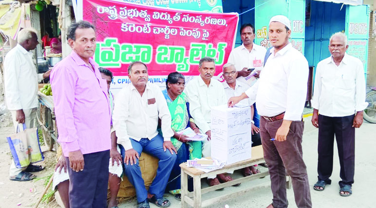 ప్రజాబ్యాలెట్‌లో ఓటు వేస్తున్న ముస్లిం సోదరుడు