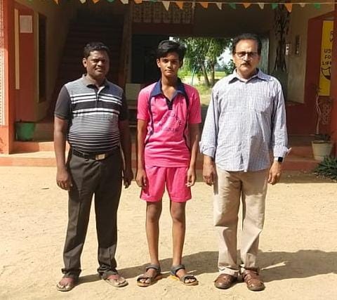 జిల్లా కబడ్డీ జట్టుకు ఆరుగొలను విద్యార్థి ఎంపిక